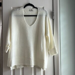 White lightweight sweater